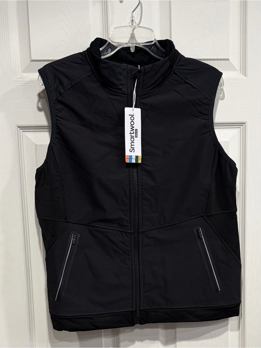 SmartWool Women's XL Fleece Wind Vest Insulated Merino Wool Black NWT